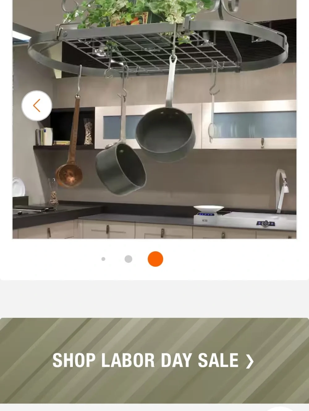 Enclume Ceiling Pot Rack with Hanging Hooks - Gray Metal